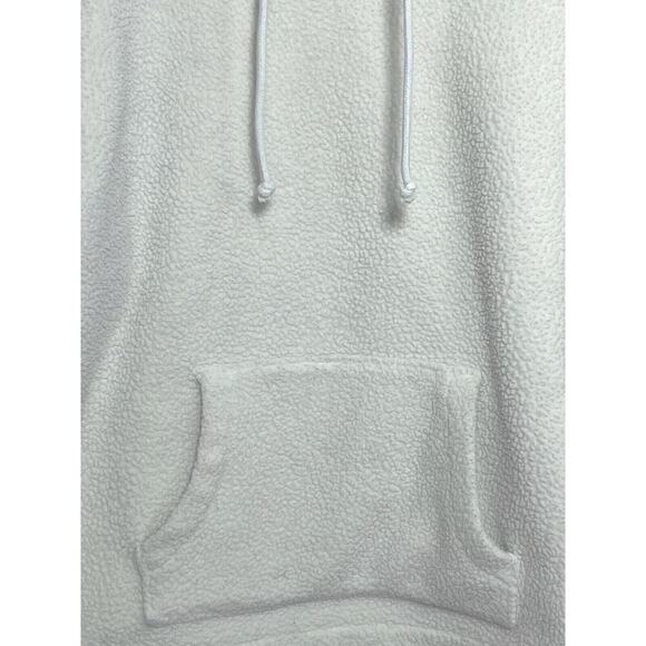 Madewell Sherpa Cream Hoodie Size XS Oversized Comfy Soft Neutral Fleece Winter - Picture 2 of 9
